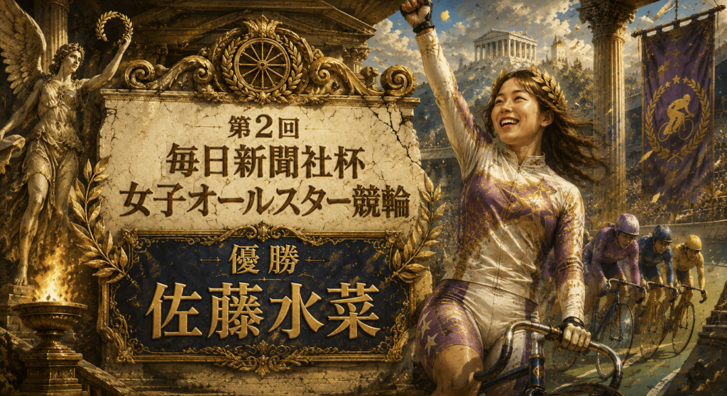 第2回毎日新聞社杯女子オールスター競輪優勝（佐藤水菜）選手について