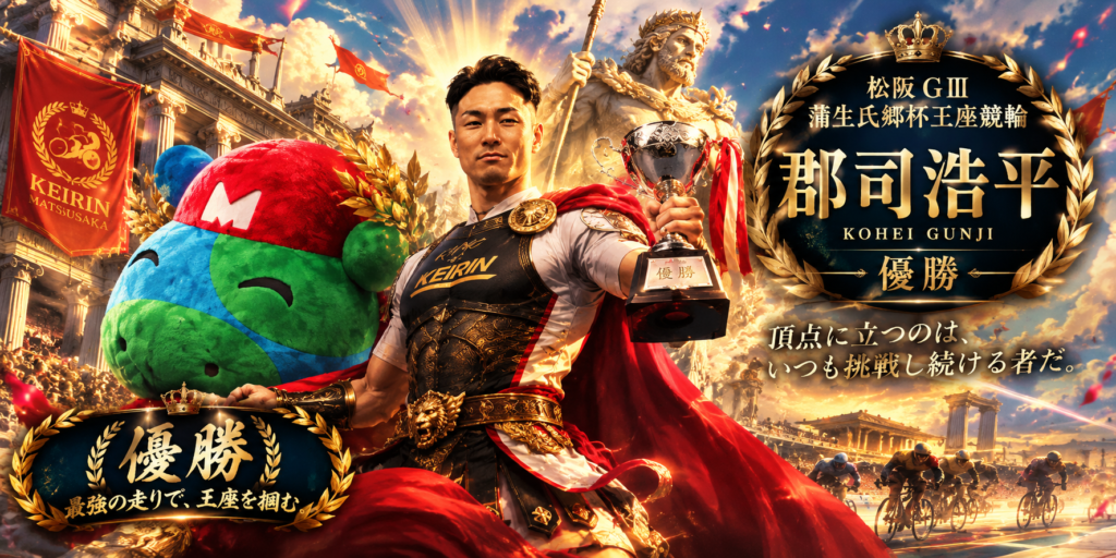 【競輪】郡司浩平が松阪G3蒲生氏郷杯王座競輪で優勝！今年2度目・通算29度目のG3制覇